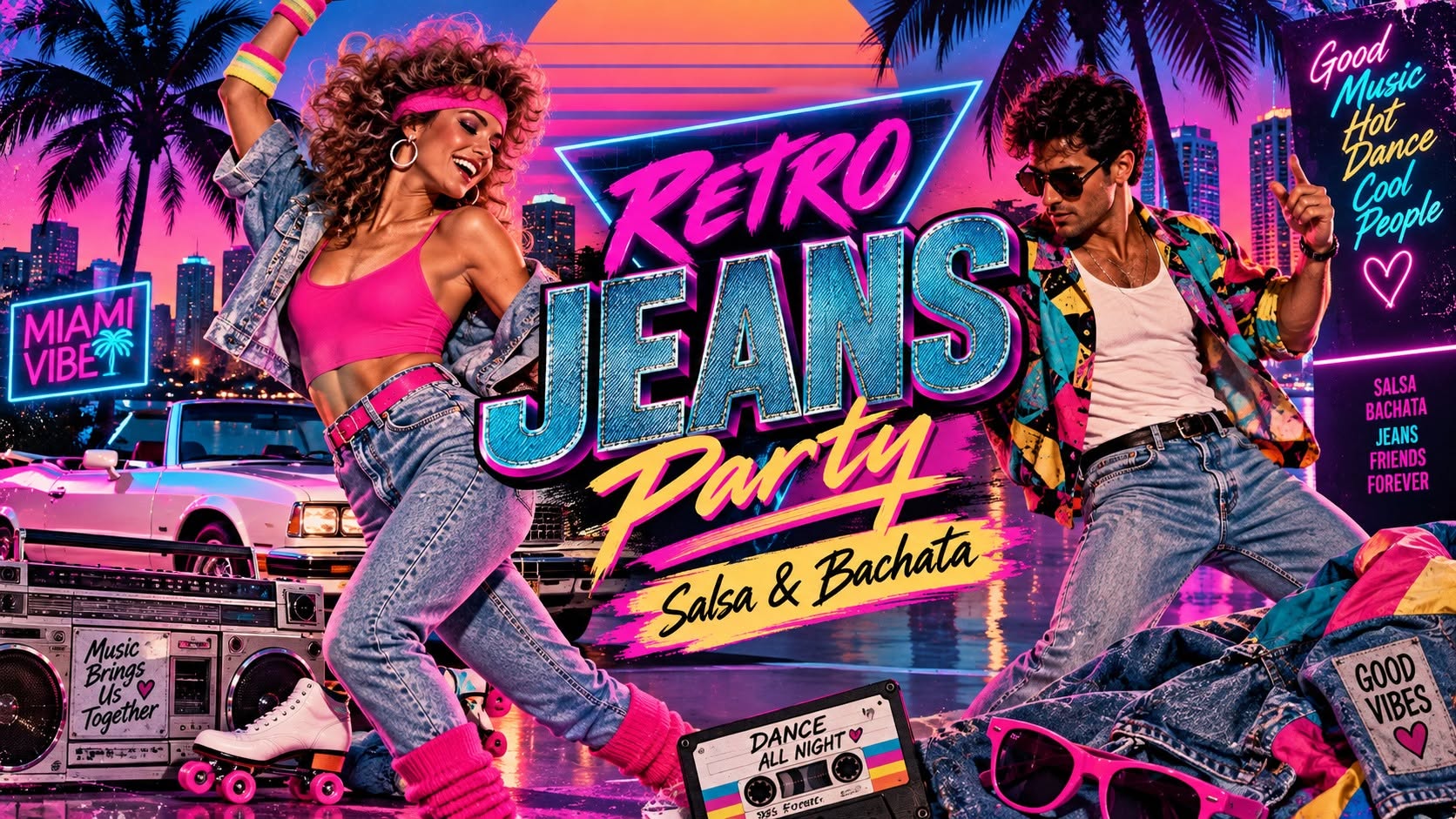 80's Retro Jeans Salsa-Sensual Party - Debrecen