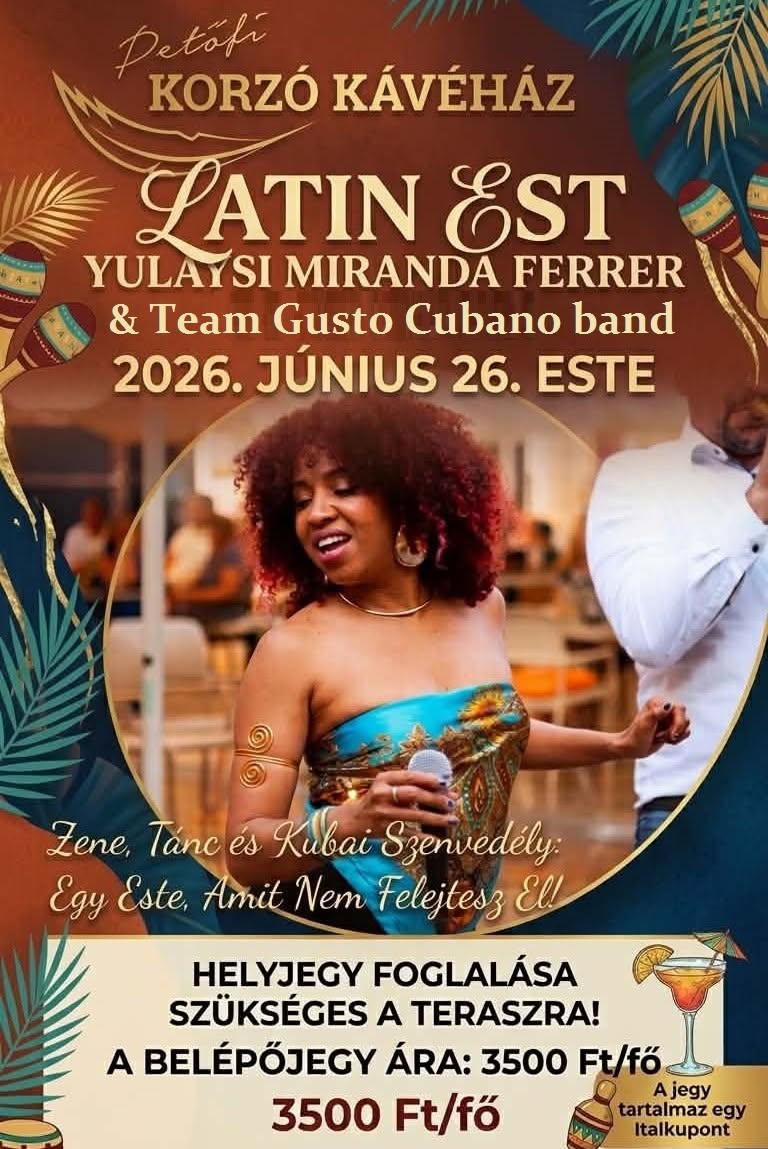 Yulaysi Mirand & Team Gusto Cubano élő koncert - Kiskőrös