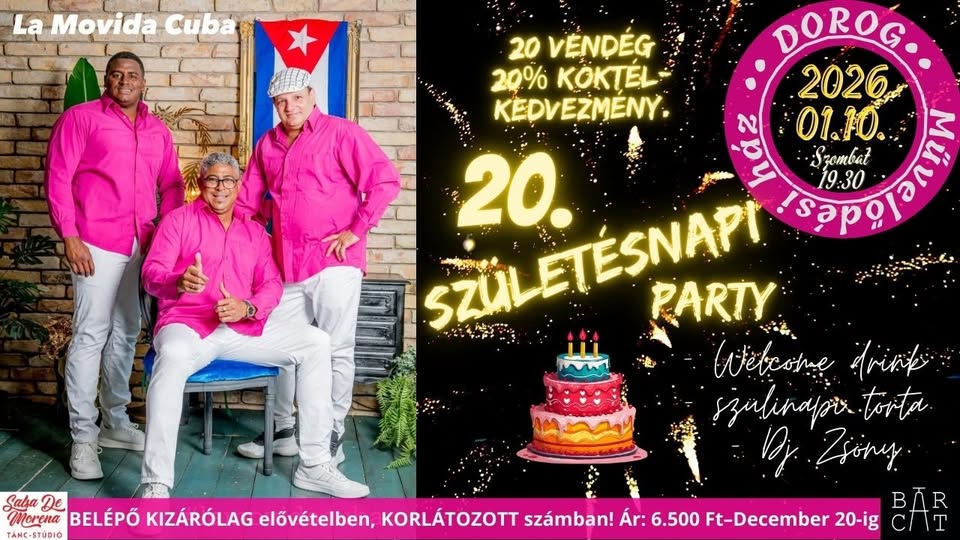 Fiesta Cubana Latin Est – La Movida Cuba koncert – Dorog